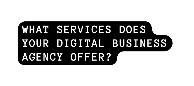 What services does your digital business agency offer